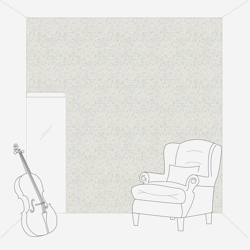 Wallpaper with an ornament with metallic effect, gray, silver 306601 AS Creation