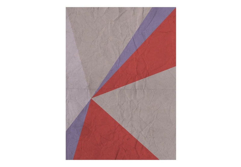 Tapetes ar trīsstūriem: sarkana/pelēka/violeta/roza, 89077 G ART