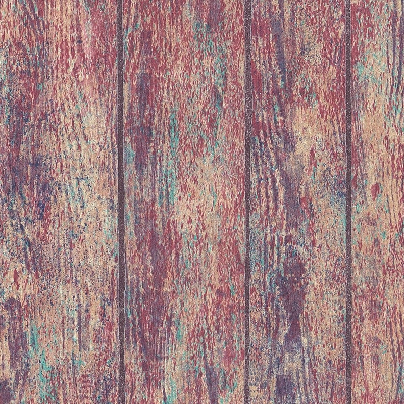 Bordeaux -colored striped wallpapers with wood imitation AS Creation 364601 AS Creation