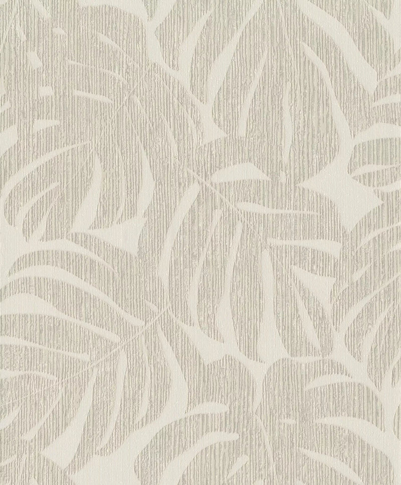 Tapetti RASCH eksoottisilla beige-lehdillä, 653106 RASCH