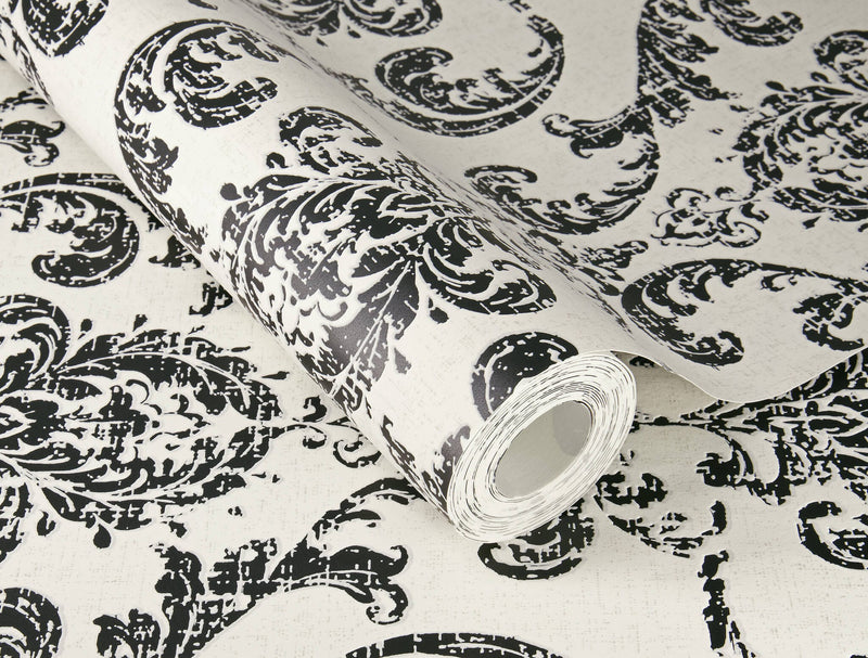 Wallpaper Rasch with elegant ornament, black and white, 315608 rasch