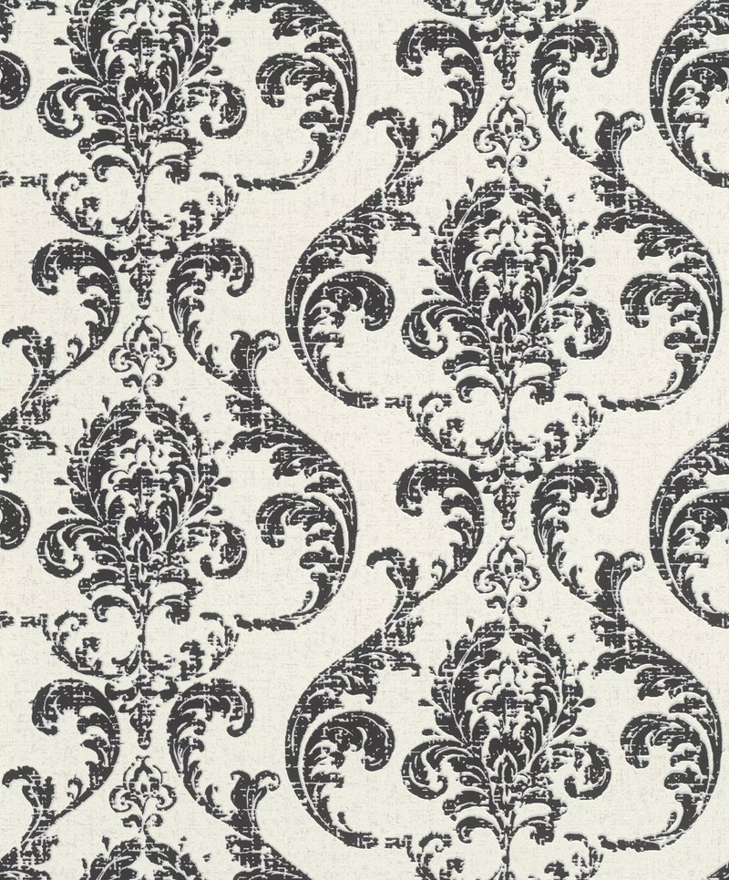 Wallpaper Rasch with elegant ornament, black and white, 315608 rasch