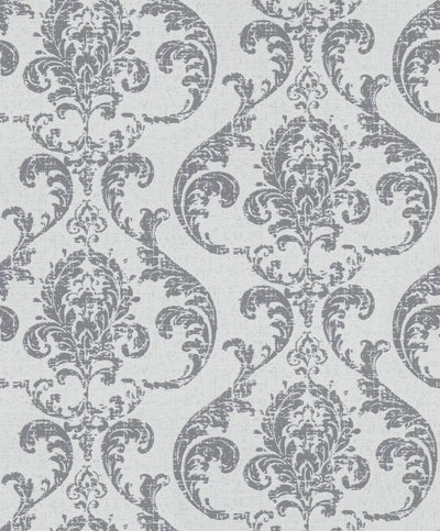 Wallpaper rasch with elegant ornament, gray, 315615 rasch