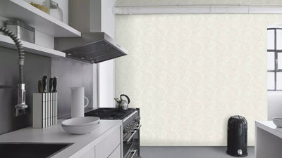 Wallpaper Rasch - with pearl leaf motif and small texture, 822601 rasch