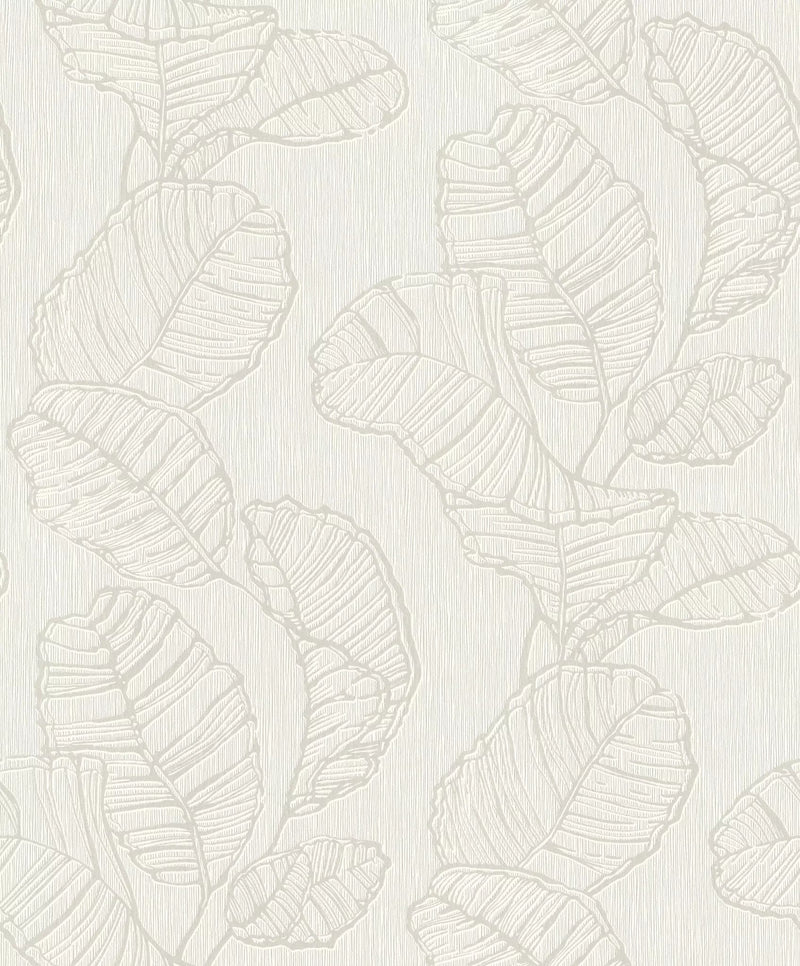 Wallpaper Rasch - with pearl leaf motif and small texture, 822601 rasch