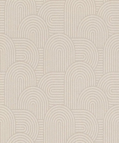 Matte wallpapers rasch with retro ornament in beige, 634150, buy rasch