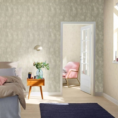 Wallpaper rasch with structured surface and lines beige, 315813 rasch