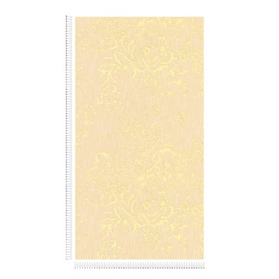 Textile with golden flower pattern - gold, cream - 306573 AS Creation