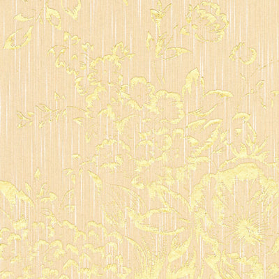 Textile with golden flower pattern - gold, cream - 306573 AS Creation