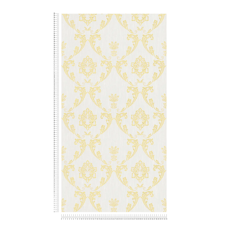 Textile wallpaper with floral elements in gold - gold, 306581 AS Creation