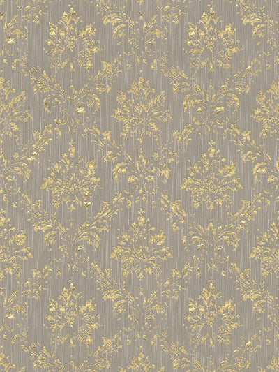 Textile wallpapers in baroque style - taupe and gold, 306625 AS Creation