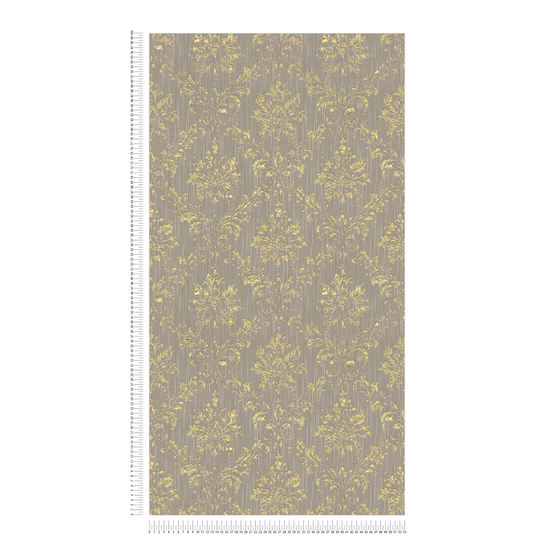 Textile wallpapers in baroque style - taupe and gold, 306625 AS Creation