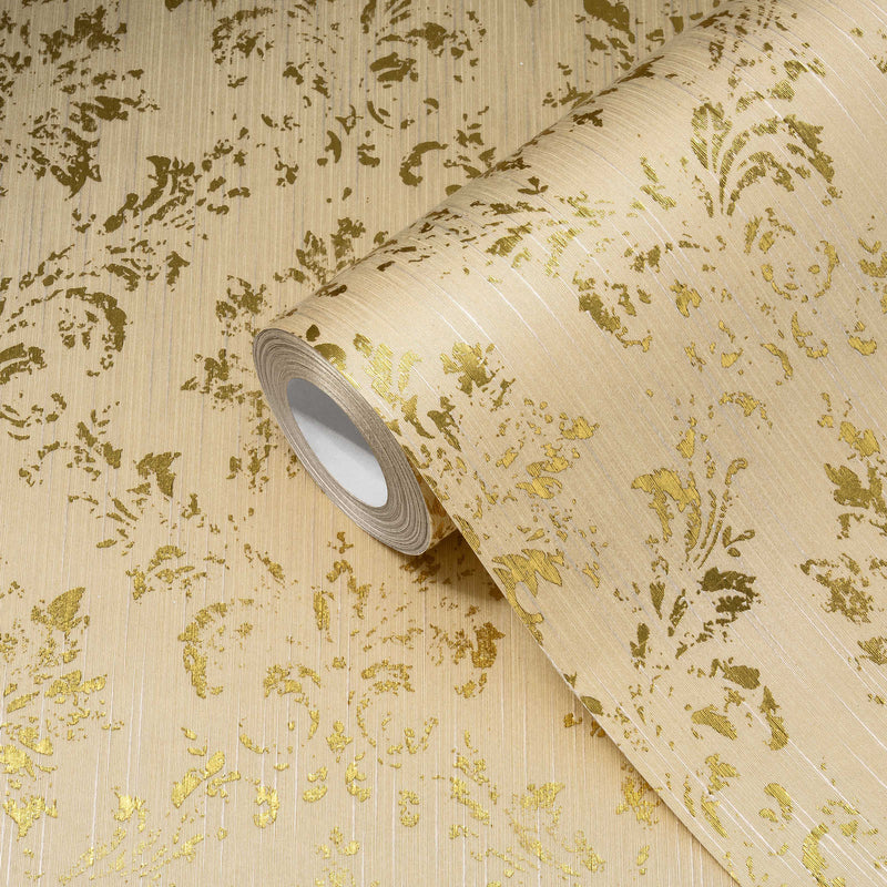 Textile wallpaper in baroque style - gold, 306623 AS Creation