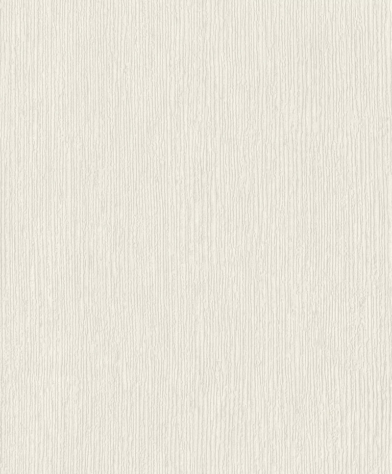 Plain wallpapers RASCH with striped texture, white, 653045 RASCH