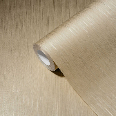 Solid color textile wallpaper in beige, 306832 AS Creation