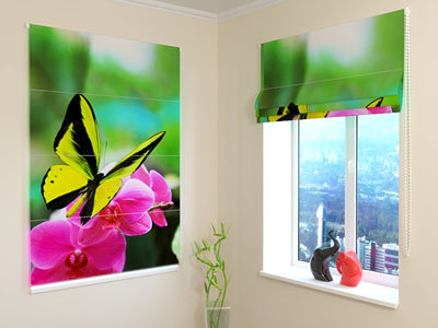 Blinds with butterflies - Bright colors - excellent quality Tapetenshop.lv