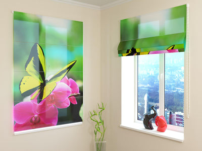 Blinds with butterflies - Bright colors - excellent quality Tapetenshop.lv