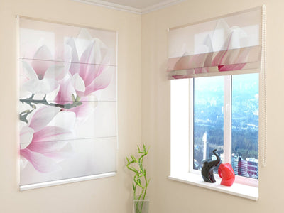 Blinds with flowers - Lovely magnolias - a choice for the bedroom Tapetenshop.lv