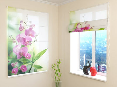 Blinds with flowers - orchids - Summer colors Tapetenshop.lv