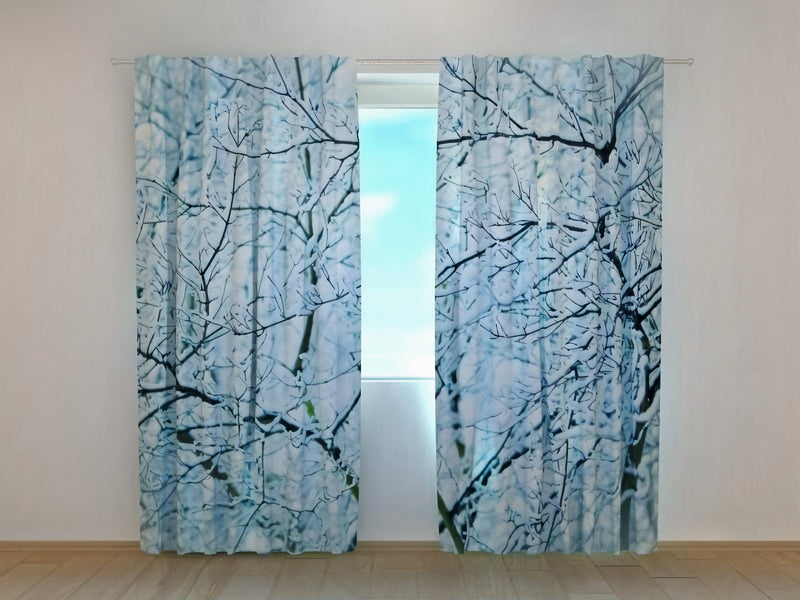 Christmas curtains -which create a peaceful winter wonderland atmosphere Tapetenshop.lv