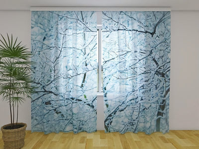 Christmas curtains -which create a peaceful winter wonderland atmosphere Tapetenshop.lv