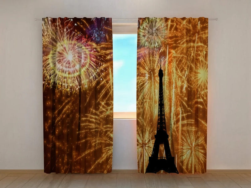 Christmas curtains - Festive Paris - will bring the holidays to your room Tapetenshop.lv