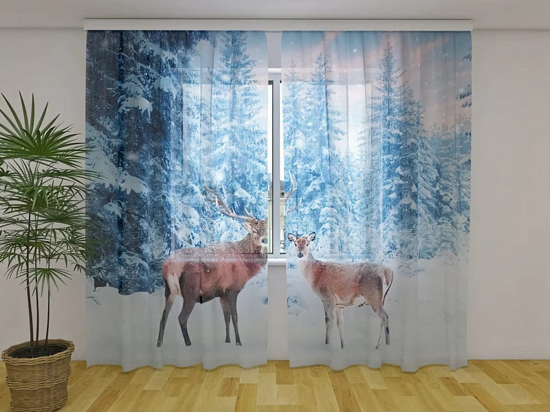 Christmas curtains perfect for creating a festive atmosphere Tapetenshop.lv