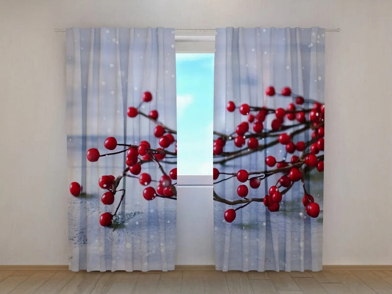 These beautiful curtains are decorated with a realistic 3D printed image Tapetenshop.lv