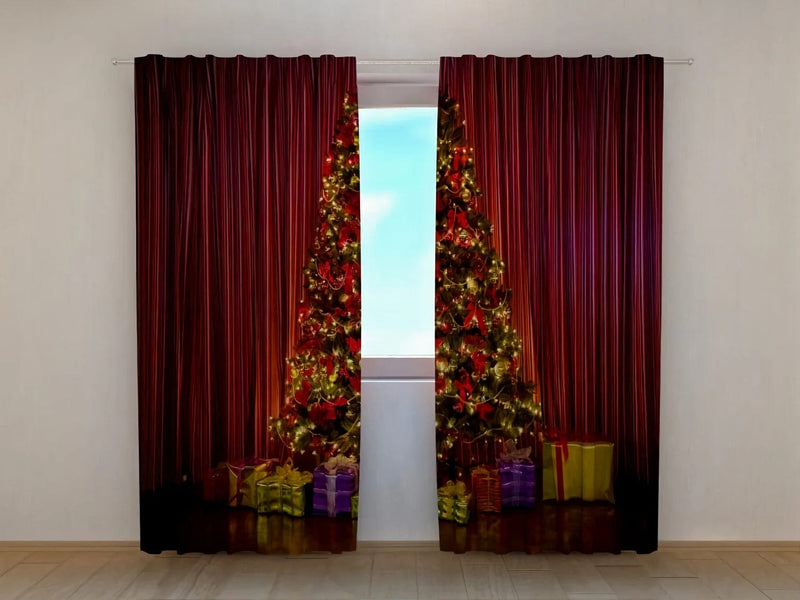 Christmas curtains - Christmas tree - for festive mood Tapetenshop.lv