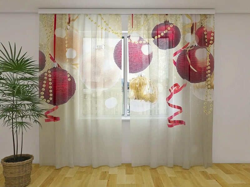 Christmas curtains - Christmas glitter - Made in EU Tapetenshop.lv