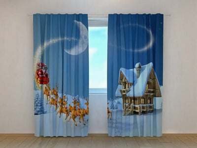 Christmas curtains - A Christmas fairy tale - a wonderful winter scene Tapetenshop.lv