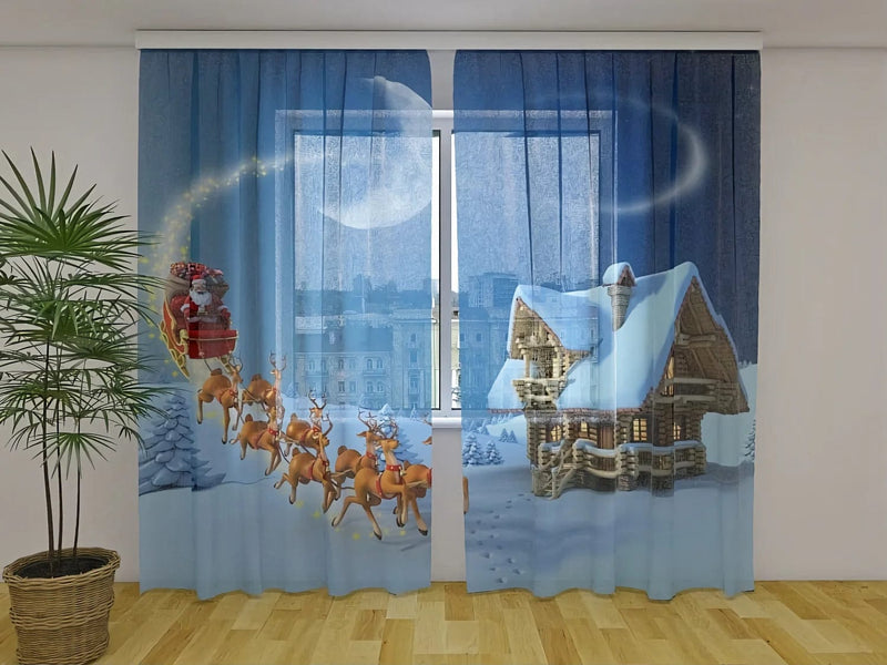 Christmas curtains - A Christmas fairy tale - a wonderful winter scene Tapetenshop.lv