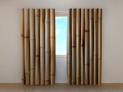 Dienas un nakts aizkari - Sauss brūns bambuss 160 x 140 cm (2x  80x140 cm) / SCREEN Tapetenshop.lv