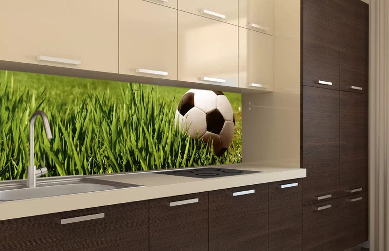 Pašlīmējošas fototapetes virtuvei - Futbola bumba  (180x60 cm) Art4home