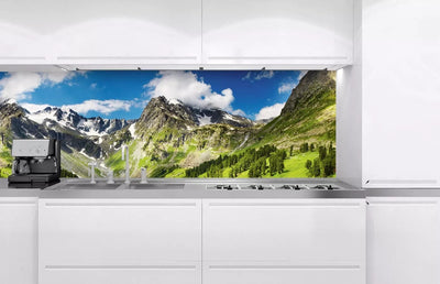 Pašlīmējošas fototapetes virtuvei - Kalni  (180x60 cm) Art4home