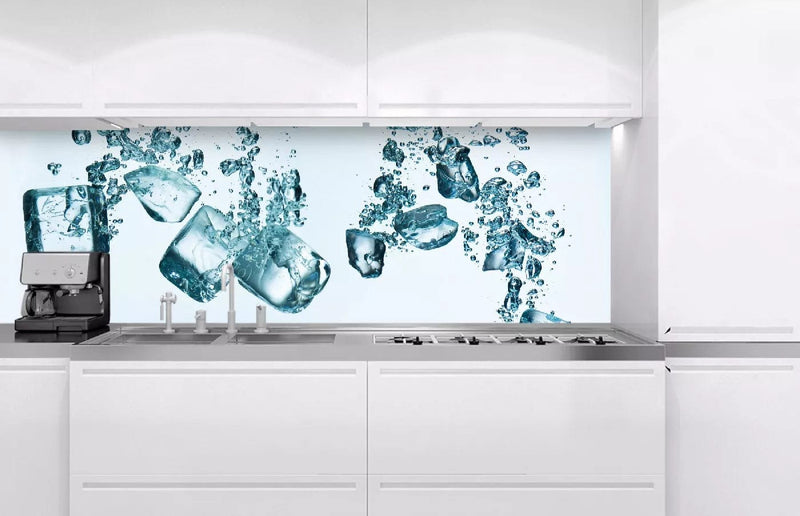 Pašlīmējošas fototapetes virtuvei - Ledus gabaliņi  (180x60 cm) Art4home