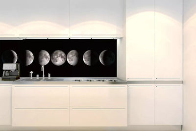 Pašlīmējošas fototapetes virtuvei - Mēness fāzes (180x60 cm) Art4home
