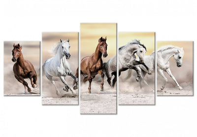 Glezna - ar zirgiem - Zirgu ganāmpulks , (x 5), 126876 G-ART