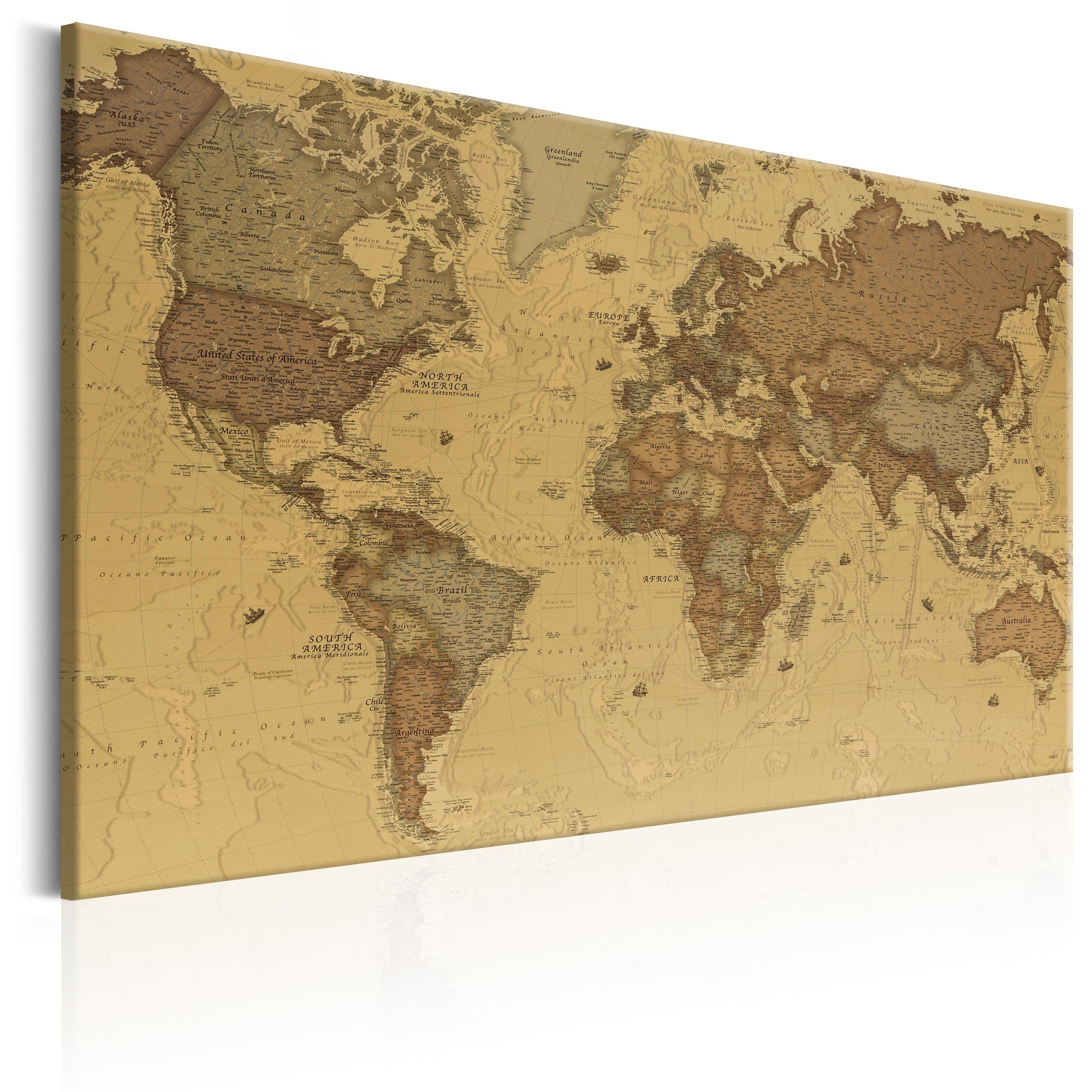 Canva The ancient map of the world – Tapetenshop.lv