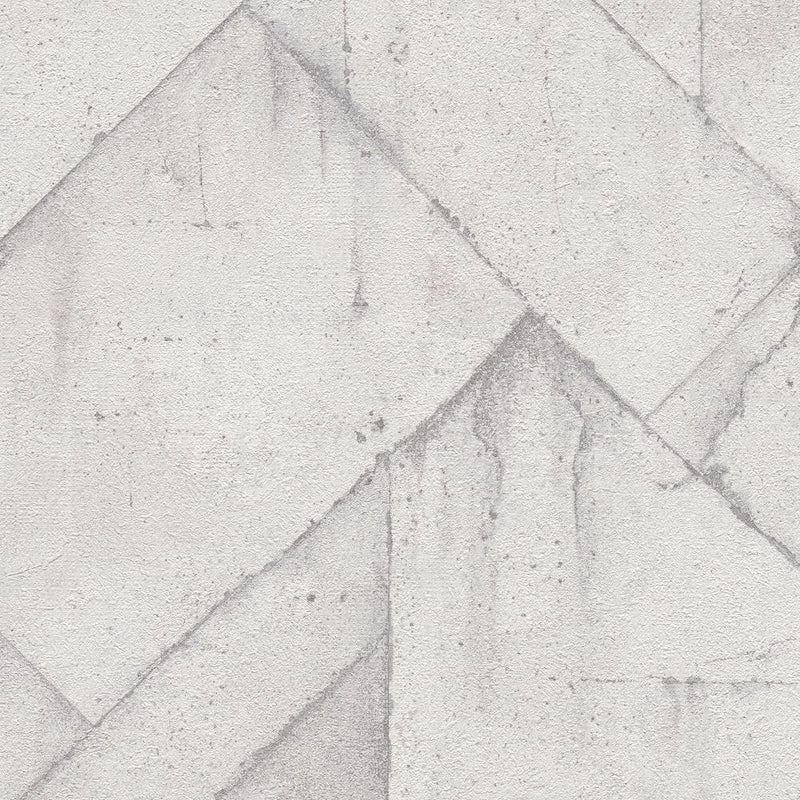 Tapetes ar betona imitāciju gaiši pelēkā krāsā, 377415 AS Creation